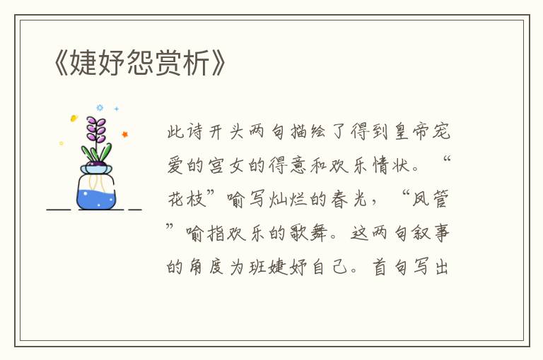  《婕妤怨赏析》
