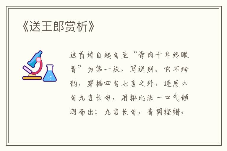  《送王郎赏析》