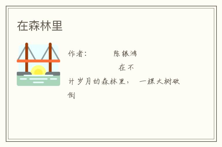  在森林里