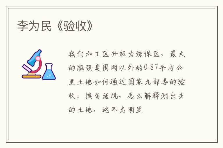  李为民《验收》