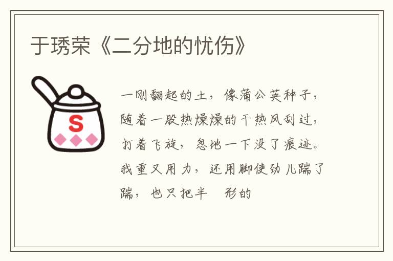  于琇荣《二分地的忧伤》