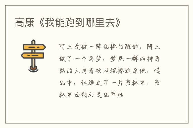  高康《我能跑到哪里去》