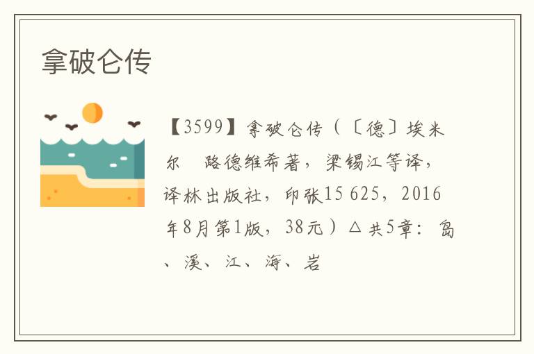  拿破仑传