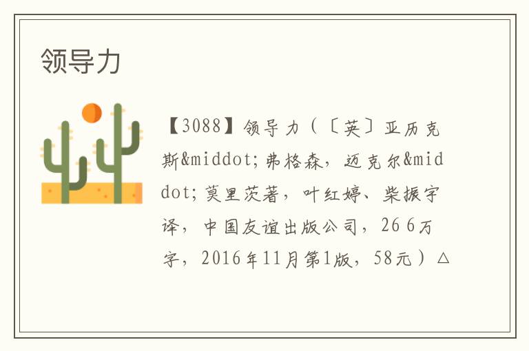  领导力