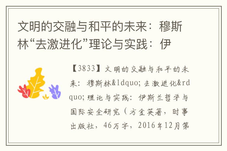  文明的交融与和平的未来：穆斯林“去激进化”理论与实践：伊斯兰哲学与国际安全研究