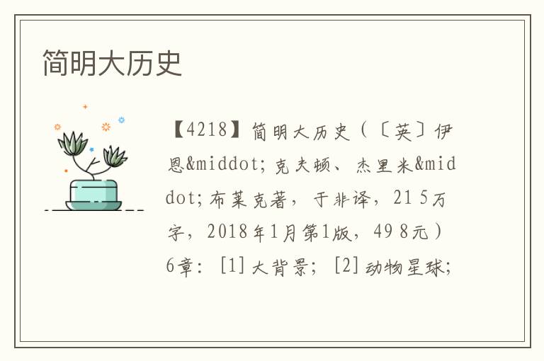  简明大历史