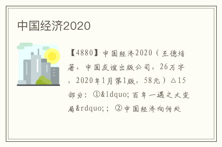  中国经济2020