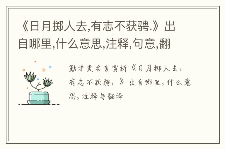  《日月掷人去,有志不获骋.》出自哪里,什么意思,注释,句意,翻译