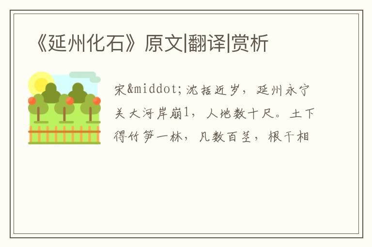  《延州化石》原文|翻译|赏析