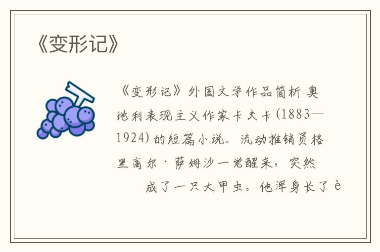  《变形记》
