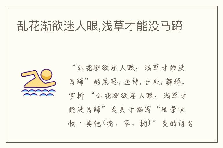  乱花渐欲迷人眼,浅草才能没马蹄
